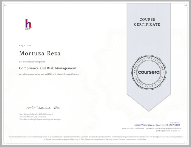 Certification